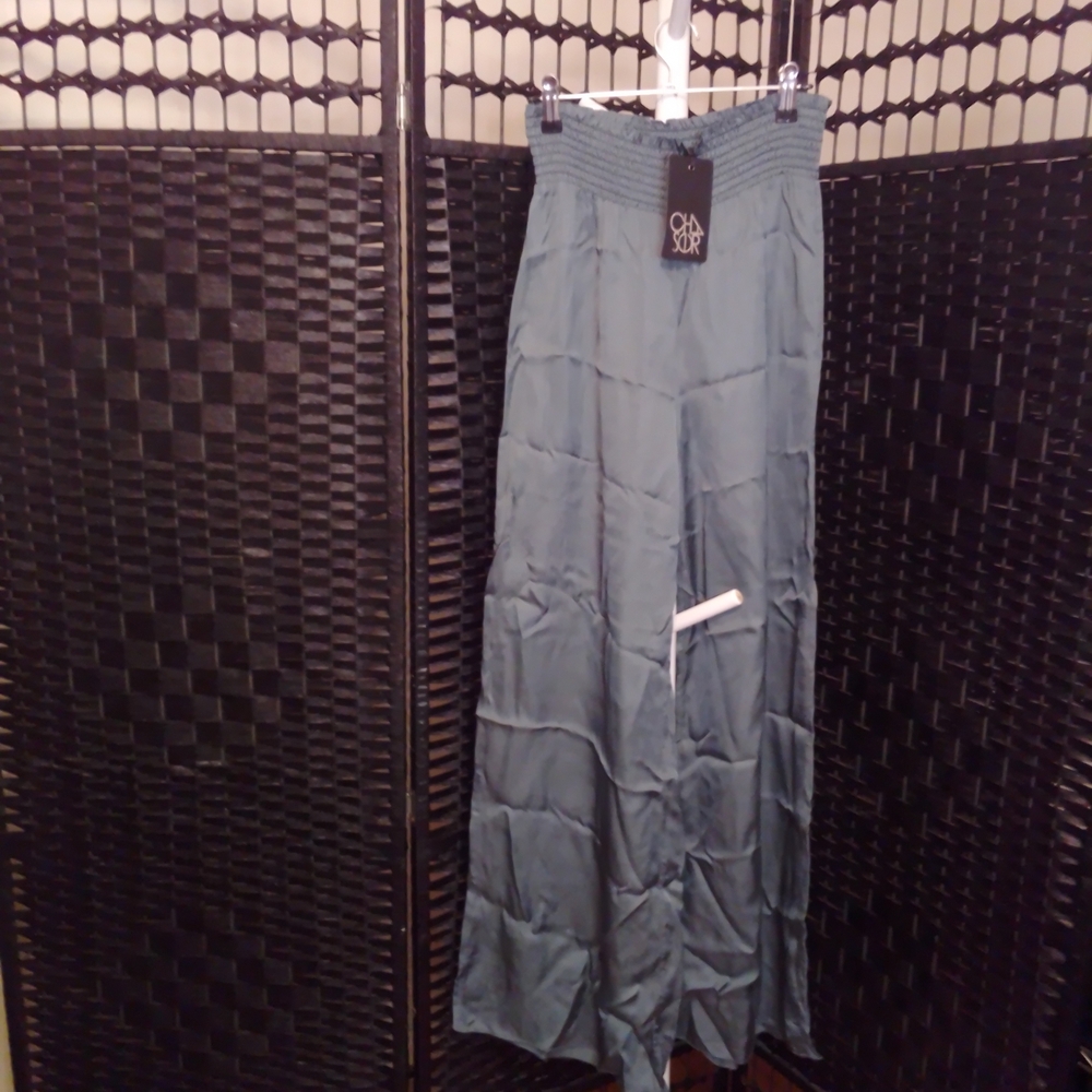 Chaser Silky Basics Line Wide-Leg Pants
